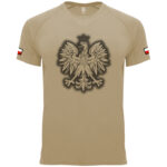 męska koszulka techniczna piaskowa orzeł Polska
