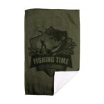 ręcznik kąpielowy dla wędkarza khaki fishing time