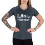 damska koszulka techniczna czarna love my pilot dowolny napis