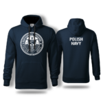 męska bluza z kapturem granatowa Wilk Morski Polish Navy