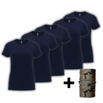 5 pak granatowe damskie gładkie