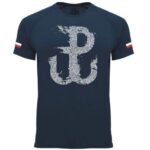 męska koszulka techniczna granatowa Polska walcząca