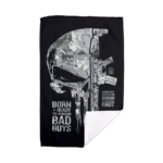 ręcznik kąpielowy czarny punisher grot