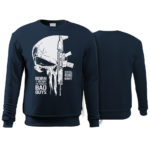 męska bluza bez kaptura granatowa Punisher Grot