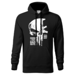 męska bluza z kapturem czarna Punisher Grot