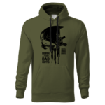 męska bluza z kapturem khaki Punisher Grot