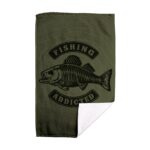 ręcznik kąpielowy dla wędkarza khaki fishing addicted