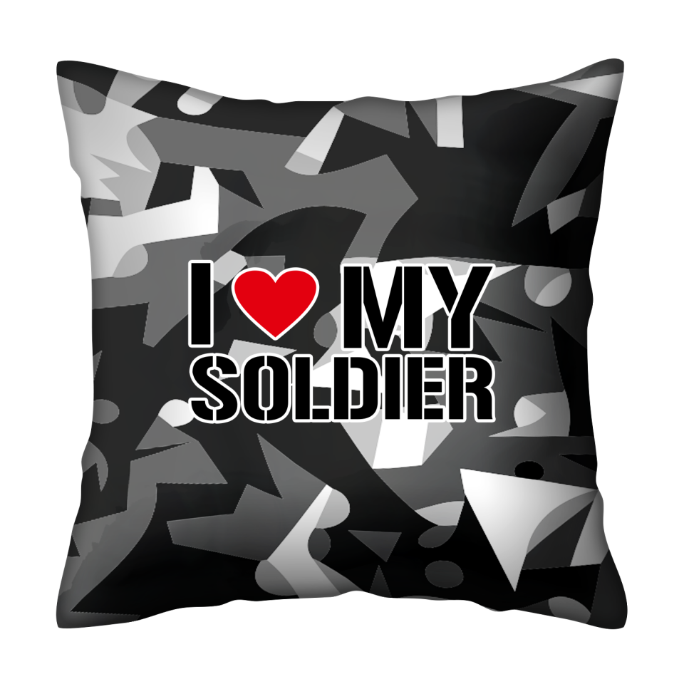 poduszka-i-love-my-soldier dclg bialo czarny
