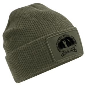 Khaki czapka patrolówka z rzepem urodzony by wędkować, zmuszany by pracować