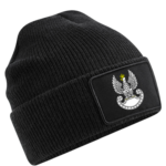 Czarna wojskowa czapka patrolówka z rzepem Wojska Lądowe