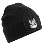 Czarna wojskowa czapka patrolówka z rzepem Wojska Obrony Terytorialnej WOT