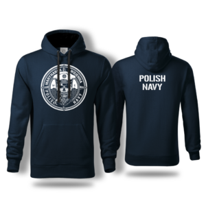 męska bluza z kapturem granatowa Wilk Morski Polish Navy