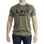 męska koszulka techniczna khaki love army